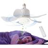 Sollee Ventilatore a lampadina con telecomando, ventilatore da soffitto con presa di luce,Ventilatore da soffitto a 3 velocità del con luce LED - Lampadine a la creative con 3 modalità di