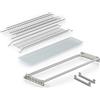 Inoxa Kit Scolapiatti 86 cm acciaio inox da Incasso per Mobile Pensile cm. 90 completo di Telaio Regolabile e Vaschetta
