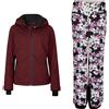 O'NEILL Completo Snowboard STUVITE WINDSOR WINE JACKET+GLAMOUR INSULATED PANTS Donna