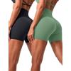 VOENXE Vita Alta Yoga Pantaloncini Donna,Sportivi Boxer Pantaloni, Controllo della Pancia Antisfregamento Elastici Morbido Shorts,Palestra Ciclismo Jogging Push Up Corti Pacco da 2