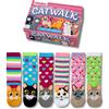 United Oddsocks - Set di 6 calzini spaiati in confezione regalo, Modello: Catwalk, taglia EUR 37-42