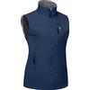 Little Donkey Andy Gilet da donna, impermeabile, in softshell, senza maniche, antivento, caldo, traspirante, per corsa, escursionismo, golf, Blu, M