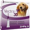 Ceva Salute Animale Vectra Vectra 3D Spot-on Soluzione 3 Pipette 4,7 Ml Cani da 25 a 40 Kg Viola