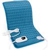 Letitwell Termoforo Elettrico,Termoforo per schiena, collo, spalle e addome con spegnimento automatico, flanella morbida (blu, 30x60cm)