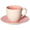La porcellana bianca Tazza caffe con Piatto Fuse Rosa 90 Cc Rose e Tulipani di La Porcellana Bianca