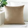 Artscope Federe Cuscini in Velluto Minimalista Copricuscino Colorato per la Decorazione Domestica Soggiorno Camera da Letto Divano 50x50cm, Marrone Dorato