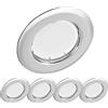 YanFeiYit Faretto da incasso a LED, rotondo, cromato, 3 Watt, 230 V, dimmerabile, diametro 55 - 60 mm, diametro foro - faretto da incasso a soffitto, faretto da soffitto (set da 5 pezzi, bianco neutro