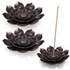wugongshan 3 Pezzi Porta Bastoncini di Incenso Loto, Lotus Portaincenso per Bastoncini, Porta Incenso per Bastoncini, Bruciatore Incenso Loto Cono 6 Fori, Bruciatore Lotus, Raccoglitori di Cenere