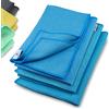 ELEXACLEAN Panno asciugatutto microfibra, panno a nido d'ape premium (4 pezzi, 60x40 cm, blu) molto morbido per auto, vetro, cucina, stoviglie e bagno