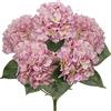 Hollyone Mazzo di Ortensie Rosa Artificiali, Grande Bouquet di Ortensie Finte in Seta Sintetica per Decorazione Della Casa, Composizione Floreale, Matrimonio, Bouquet di Fiori, Soggiorno, Decorazioni
