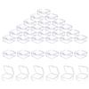 Prmape 50 Pezzi Scatole Plastica con Coperchio Piccole, 3.5x3.5x1,8cm Piccole Scatole Plastica Trasparente, Mini Scatola Porta Oggetti per Pillole Perline Gioielli e Oggetti Artigianali