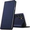 Verco case per Samsung Galaxy S22 Ultra Cover, Custodia a Libro Pelle PU per Samsung S22 Ultra 5G Booklet Protettiva [magnetica integrata], Azzurro