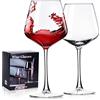 PARACITY Set di 2 Bicchieri da Vino in Cristallo Soffiato a Mano - per Vino Bianco e Rosso, Bordeaux - 473 ml