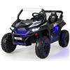 RELAX4LIFE Auto Elettrico per Bambini 12V, Macchina Elettrica 2 Posti con Luci Suoni, Ideale per Bambini 3-8 Anni, Capacità 60 kg (Nero)