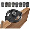 NEOVSUNY Posizionatore di perforazione per fori dritti Guida per Trapano Tassello per Legno Posizionatore di Perforazione Posizionatore con Misure 3/4/5/6/7/8/9/10mm per Legno Massiccio, Legno Duro