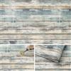 Arthome WALL DECOR Arthome Pellicola Adesiva per mobili Rustico Legno, 90cmx3m Blu Carta da Parati, vinile Decorativo per armadietti, mobili cucina, rimovibile, Rivestimento murale vintage a grana irregolare