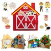 meqbem Pantaworlds | Libro Montessori Interattivo per Bambini 0-1-2-3-4-5 Anni My Farm Day, Quiet Book in Feltro, Libro Sensoriale, Gioco Educativo | Idea Regalo Bambini | Certificato CE | Fattoria
