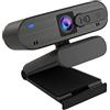 HDKEAN Webcam 1080P Autofocus Streaming Web Camera USB Web Camera Con Microfono Copertura Webcam Per Computer Meeting Gaming