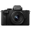 Panasonic Lumix DC-G110KEG-K - Telecamera di sistema da 20 MP, 4K, stabilizzatore d'immagine, mirino da 7,5 cm, obiettivo 12-32 mm, colore: Nero