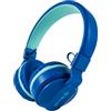 TELLUR Buddy Cuffie Bluetooth all'Orecchio, BT v5.3, Fino a 25 ore, Cuffie con Microfono USB C, Pulsante per Sensibilità Massima 85 dB per Bambini, Design Morbido e Leggero, Pieghevole (Blu)