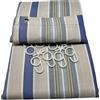 GC ARREDOCASA GCARREDOCASA Tende Da Sole Per Balconi 150x300cm - Fissaggio ad Anelli - BLU - Tenda da Sole Per Esterno Tessuto Resistente con Anelli Lavabile a Caduta,Telo Ombreggiante Occhiellato Righe Africa