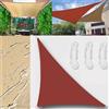 GLIN Tenda da Sole Tenda a Vela Impermeabile Rettangolo Quadrato Triangolare Tendalino 5x5x7m Tenda da Sole Telo Parasole Ombreggiante per Esterno Terrazzo Balcone Giardino Rosso Ruggine