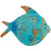 DRW Figura di un pesce di ferro in blu 26x11x19 cm