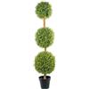 DRW Pianta artificiale albero dei soldi in PU con 3 palline in verde 20x20x165 cm