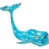 DRW Figura di una balena di ferro in blu 20x14x13 cm