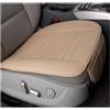 Adunsiaoto Cuscino Seduta Sedile Auto in Pelle Traspiranti in Carbone di Bambù, Cuscino Sedile Auto Anteriore Traspiranti, Protezione per Sedile Auto Traspirante, Antiscivolo, Morbido(Beige)
