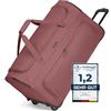 REDOLZ Articolo originale Duffle Essentials, Rosa, L (71 cm), Borsa da viaggio con ruote