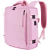 Leyrica Zaino da Viaggio per Easyjet 45x36x20 Bagaglio a Mano Unisex Borse da Cabina Zaino per Laptop Daypack Casual Zaino Università ZainoLavoro Impermeabile (Rosa)