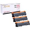 PcStore TN2320 Kit 3 Toner Compatibili per Brother HL-L2300D L2320D L2340DW L2360DN L2365DW L2380DW DCP-L2500D L2520DW L2540DN L2560DW MFC-L2700DW L2720DW L2740DW, Nero alta resa