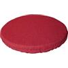 SaRani Cuscini per Sedia Rotondi Cucina con Fascia Elastica e Imbottitura in Gommapiuma, Coprisedie in Cotone Tinta Unita (2, Rosso)