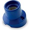 AMARCORDS - Plafoniera in porcellana inclinata attacco e27 base applique portalampade vintage colore BLU
