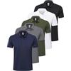 ZENGVEE Polo Uomo Manica Corta Maglietta Trekking Palestra Golf Poloshirt T Shirt Running Maglia Sport Magliette Abbigliamento Estive Sportiva Tecnica Tshirt(0428-BGG Navy White-XL)