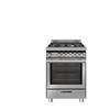 GLEM GAS ST664MI CUCINA 60X60 3F+1 TRIPLA CORONA FORNO MULTIFUNZIONE 12 PROGRAMMI A+ PIZZA INOX