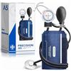 AIESI® Sfigmomanometro Manuale professionale aneroide modello classico per adulti con stetoscopio piatto PRECISION A5, Garanzia Italia 24 mesi