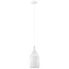 Eglo lampada a sospensione Razoni, lampada a sospensione a uno punto luce, acciaio, satinato, bianco, E27