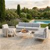 MIlani Home ASH - Salotto con divano 3 posti da giardino in polipropilene