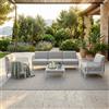 MIlani Home ASH - Salotto con divano 3 posti da giardino in polipropilene
