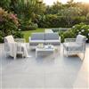 MIlani Home ASH - Salotto con divano 2 posti da giardino in polipropilene