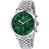 Maserati Orologio Maserati Epoca Cronografo uomo R8873618033 Acciaio Verde 42mm Watch New