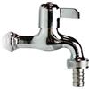 KAM Rubinetto Per Fontana Da Giardino In Ottone Cromato 1/2" Con Leva E Portagomma