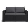 KETER CALIFORNIA SOFA 2 SEATER CON CUSCINI SEDUTA-SCHIENALE - 141X68X71,5H - ROUND WICKER 6 MM - GRAFITE