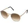 Ray-Ban New Round RB3637 001/51 | Occhiali da Sole Graduati o Non Graduati | Prova Online | Metallo | Tondi | Oro | Adrialenti