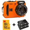 Kodak PIXPRO WPZ2 (Orange) Limited Edition + MicroSD 16GB + Batteria Aggiuntiva