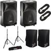 FBT J MAXX 112A Coppia Diffusori + Proel FRE300KIT 2stativi + FBT 2Cavi + 2Cover