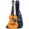 Bontempi | WoodHarmony - Chitarra Classica in Legno da 75 cm con Borsa per Avventure Musicali Autentiche, Marrone Scuro