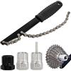 TAIXING Kit Catena Bici Frusta per Catena, Chiave a Frusta con Bici Chiave Pacco Pignoni Kit Attrezzi Catena, Frusta a Catena Freewheel Removal Tool Attrezzi Bici Chiave Ruota Libera